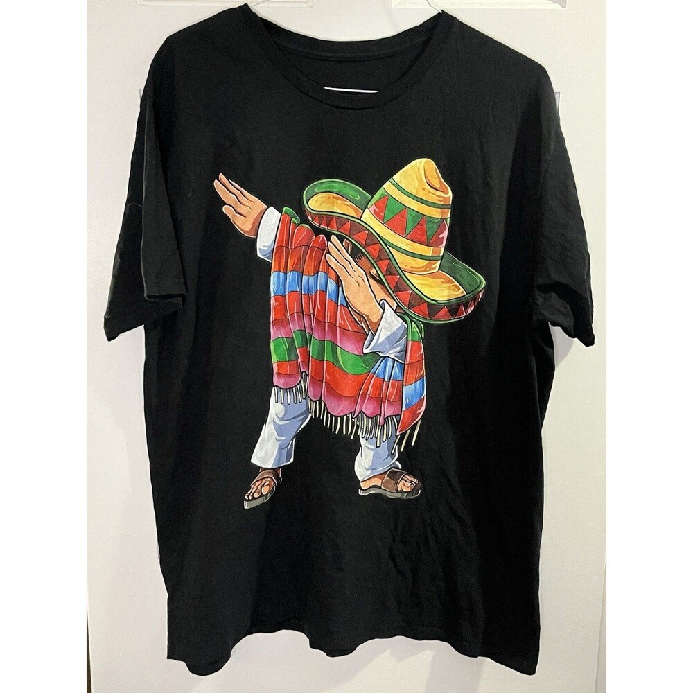 Mexican Dabbing Dance T-Shirt - Black - 2XL